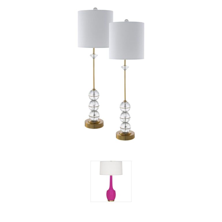 Surya Grantley Brass & Crystal Table Lamp