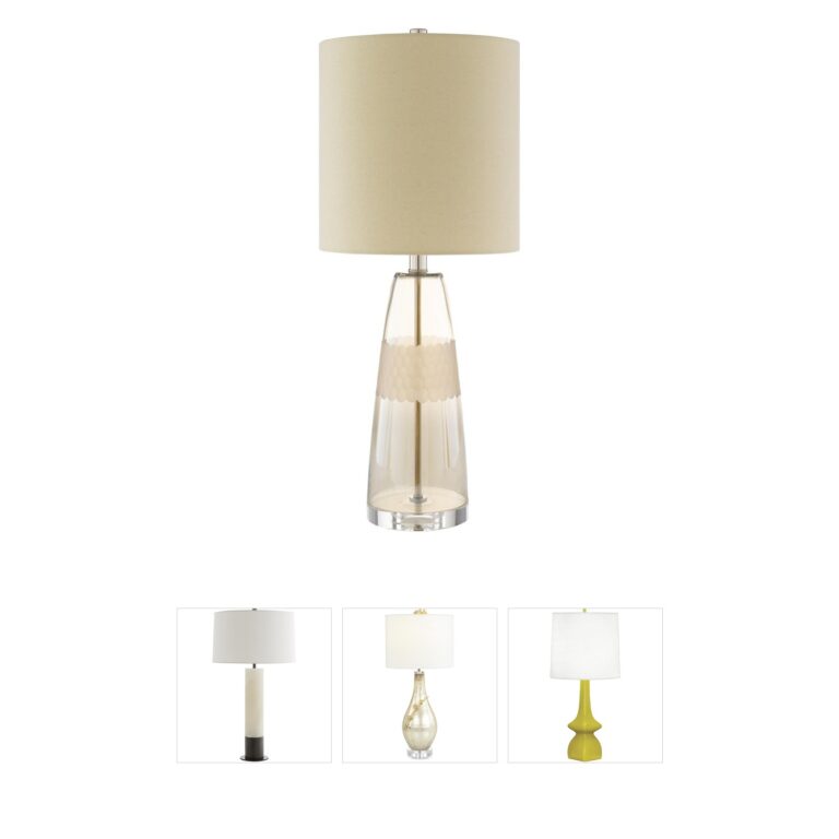 Surya Jersey Tan Glass Table Lamp