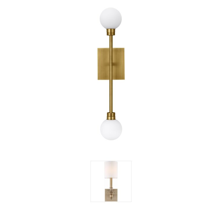 Visual Comfort Modern Collection Sean Lavin Mara 20-Inch LED Wall Sconce in Aged Brass