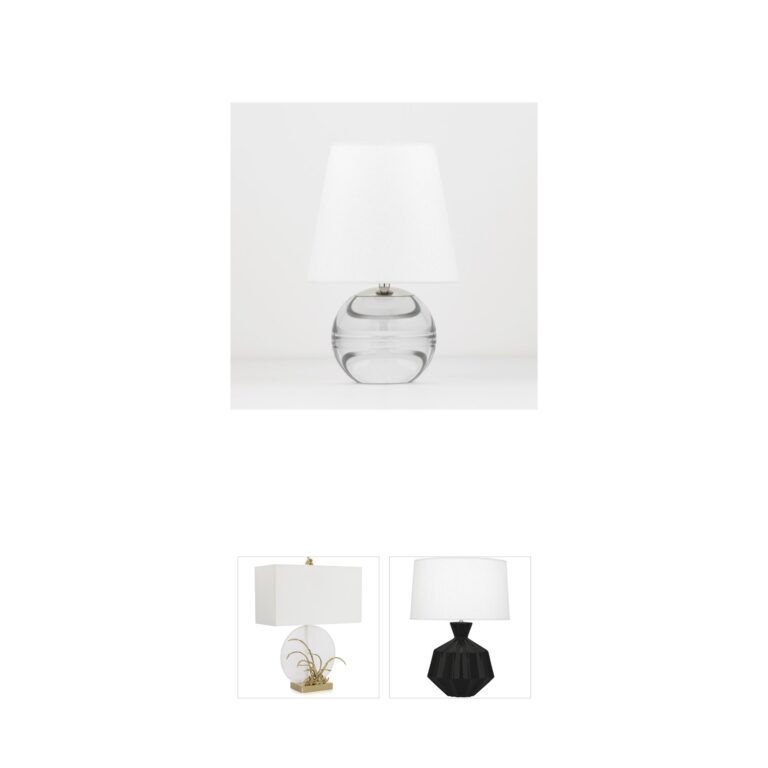 Mitzi Nicole 1-Light Polished Nickel Table Lamp with White Linen Shade