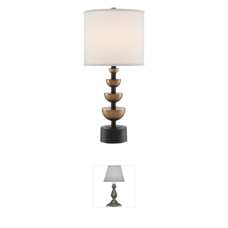 Currey & Company Chastain Antique Brass Cast Aluminum Table Lamp
