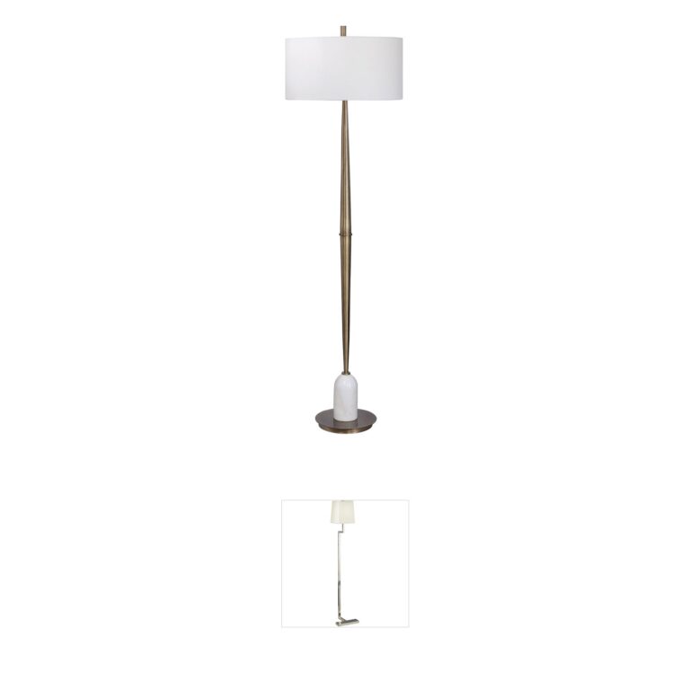 Uttermost Minette Steel & Marble Floor Lamp
