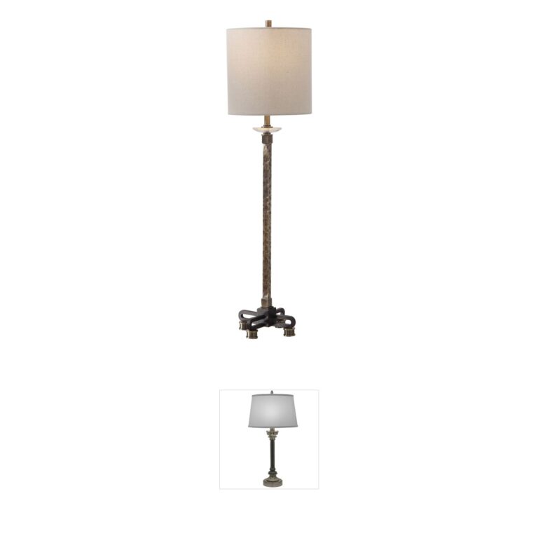 Uttermost Parnell Steel & Crystal Buffet Lamp