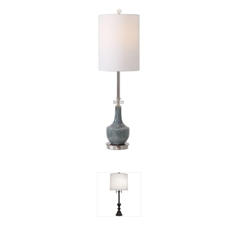 Uttermost Piers Mottled Blue Table Lamp