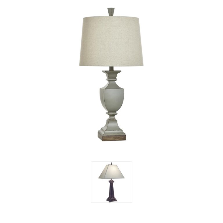 StyleCraft Home Collection Oldbury Weathered Poly Resin Table Lamp