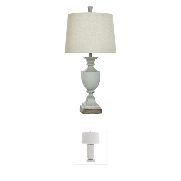 StyleCraft Home Collection Signature Distressed Blue Table Lamp