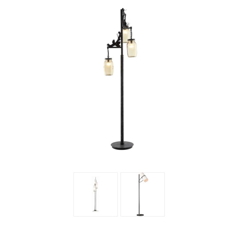 Crestview Collection Fire Catcher Rustic Metal Floor Lamp