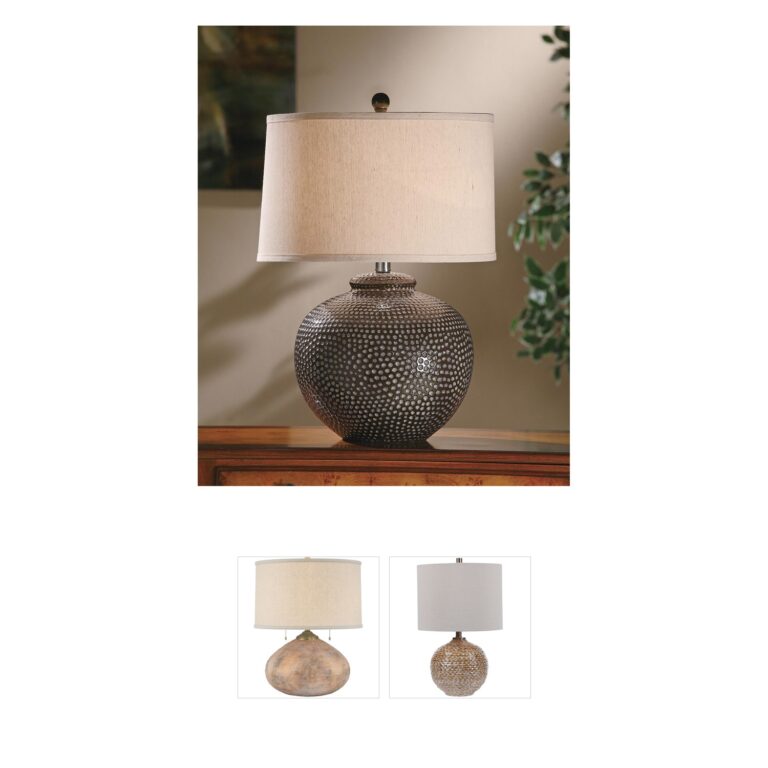 Crestview Collection Graham Hammered Ceramic Table Lamp
