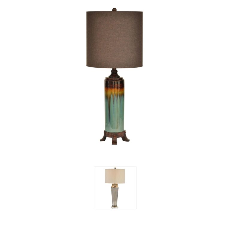 Crestview Collection Briston Multi Turk Ceramic Table Lamp
