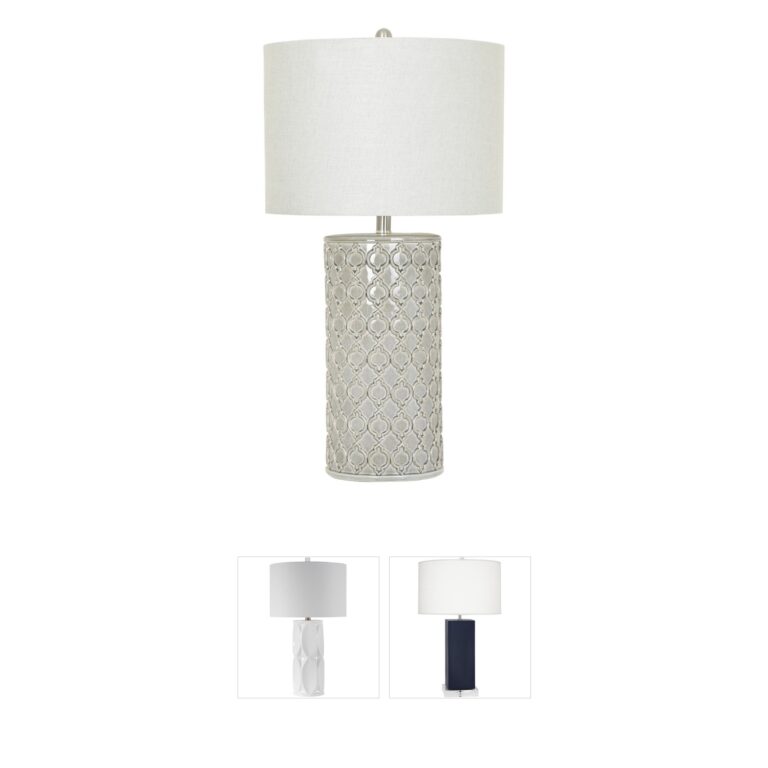 Crestview Collection Kincaid Grey Ceramic Table Lamp