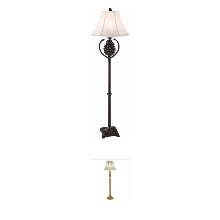 Crestview Collection Pine Creek Bison Brown Resin Floor Lamp
