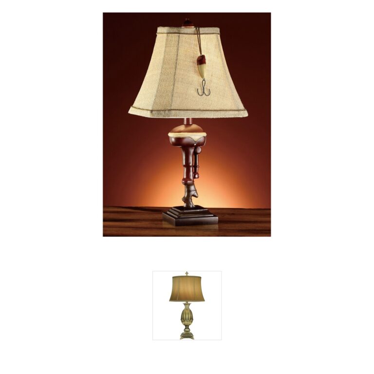 Crestview Collection Outboard Resin Table Lamp with Brown Burlap Shade