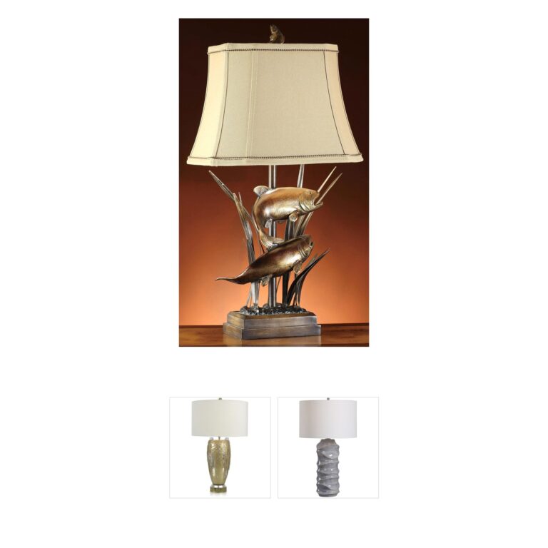 Crestview Collection Upstream Bronze Resin Fish Table Lamp