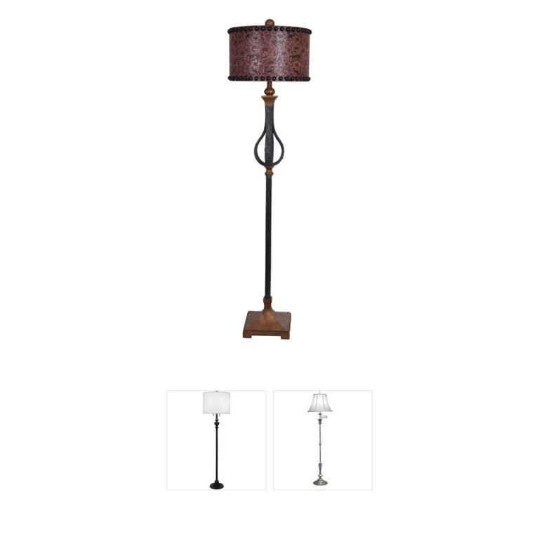 Crestview Collection Rambler Antique Iron Floor Lamp
