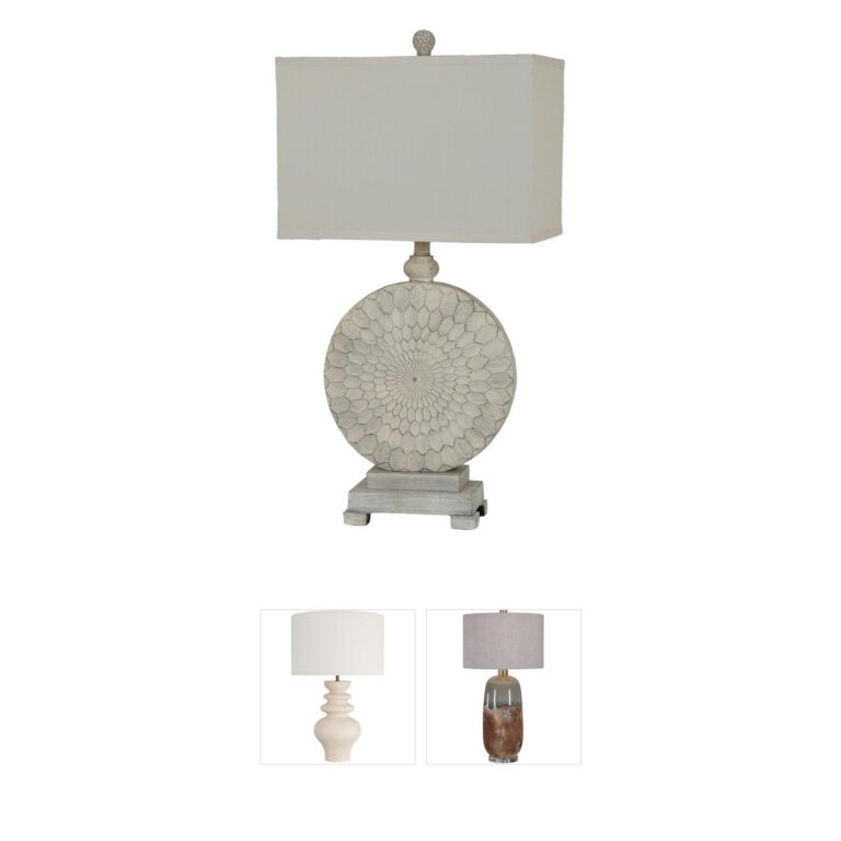 Crestview Collection Sundance Cream Cake Resin Table Lamp