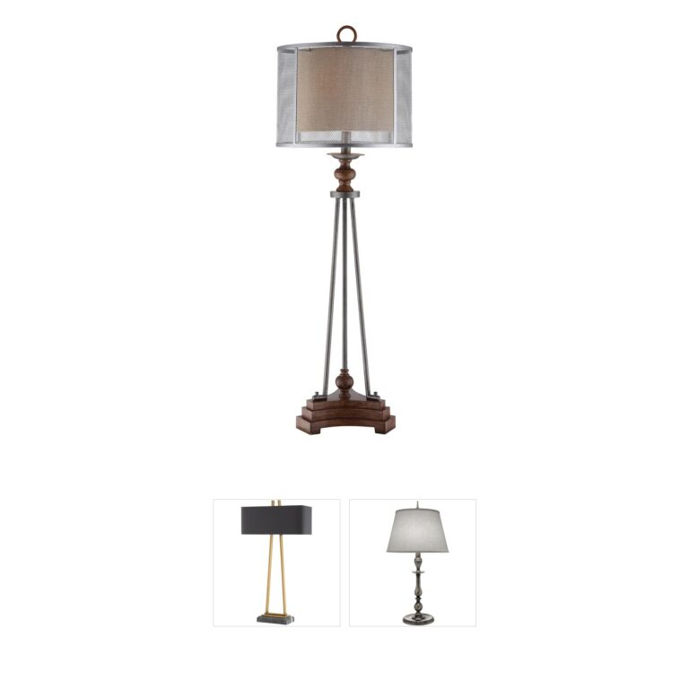 Crestview Collection Kenwood Industrial Table Lamp in Iron & Wood