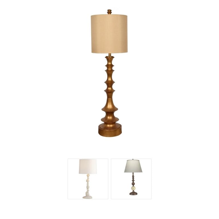 Crestview Collection Langston Gold Leaf Resin Table Lamp