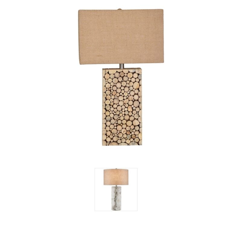Crestview Collection Stacked Wood Natural Twig Table Lamp