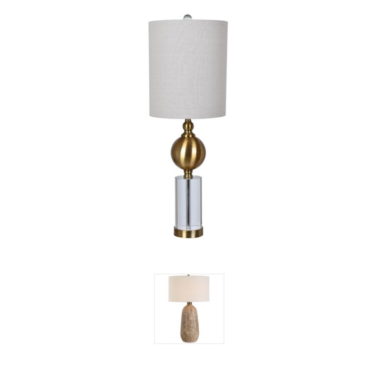 Crestview Collection Dupuis Crystal & Brass Table Lamp