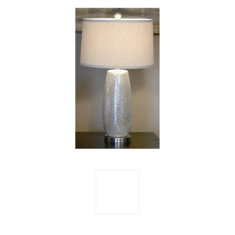 Crestview Collection Melrose Textured Silver Ceramic Table Lamp