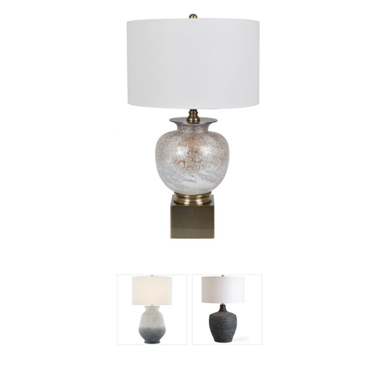 Crestview Collection Selborne Golden Opal & Brass Table Lamp