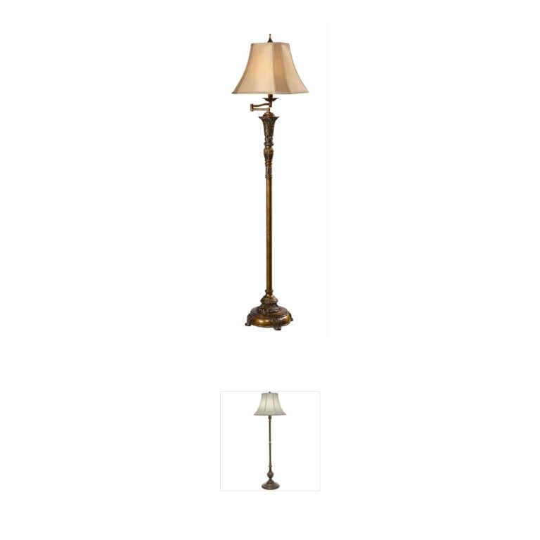 Crestview Collection Tyler Oriental Gold Resin Floor Lamp
