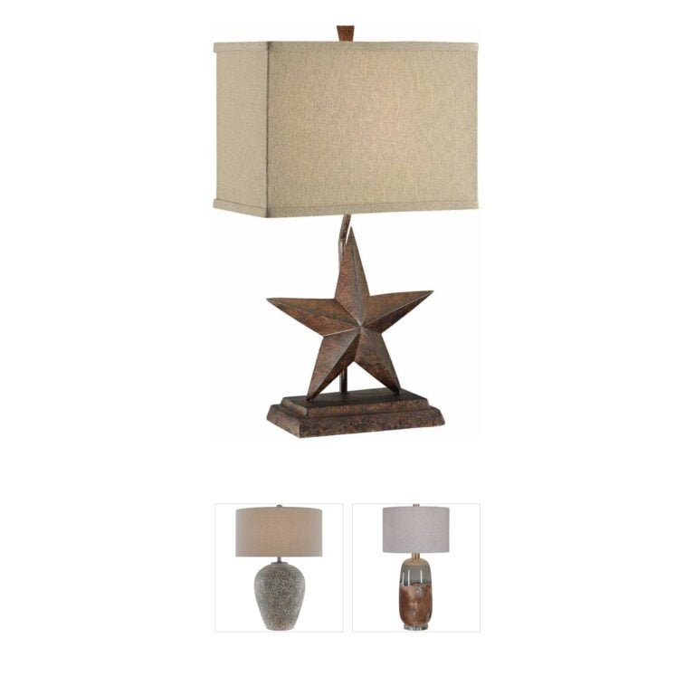 Crestview Collection Star 23-Inch Resin Rustic Table Lamp