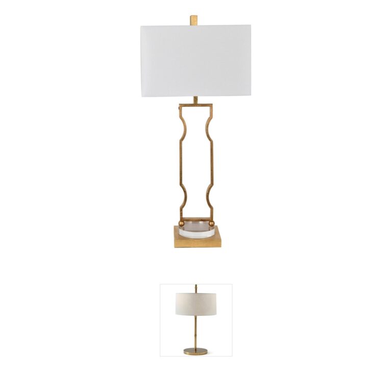 Crestview Collection Carlisle Gold Leaf Metal & Crystal Table Lamp
