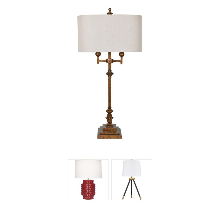 Crestview Collection Harper Antique Gold Metal Table Lamp