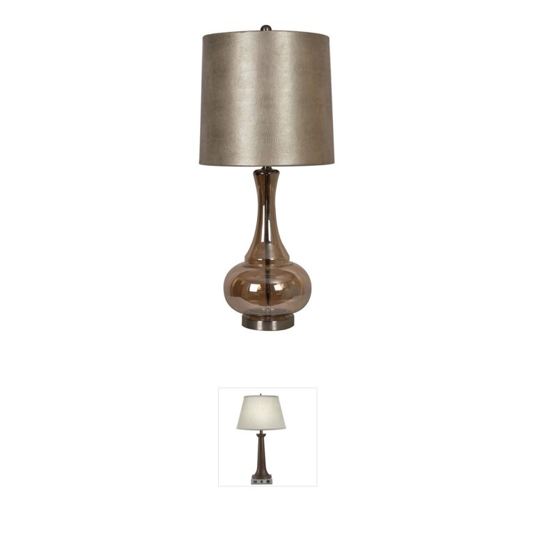 Crestview Collection Monaca Champagne Mercury Glass Table Lamp