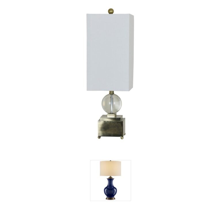 Crestview Collection Caprice Crystal and Antique Brass Table Lamp