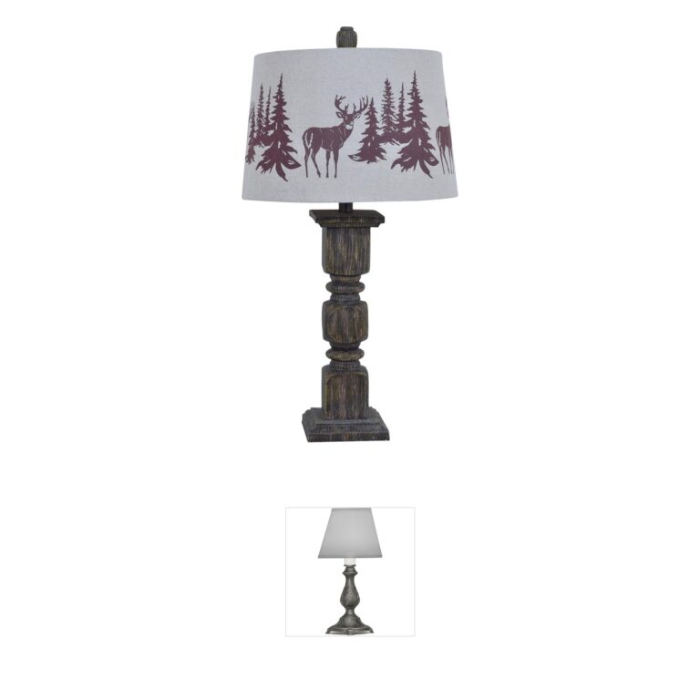 Crestview Collection Hunt Resin Walnut Table Lamp
