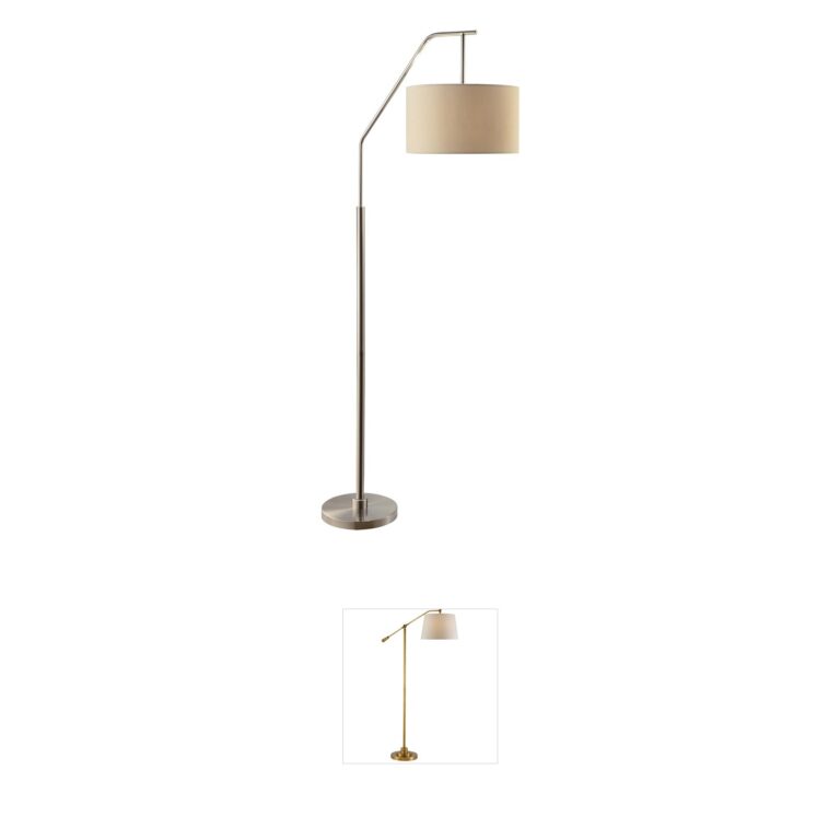 Crestview Collection Dinsmore Nickel Satin Floor Lamp
