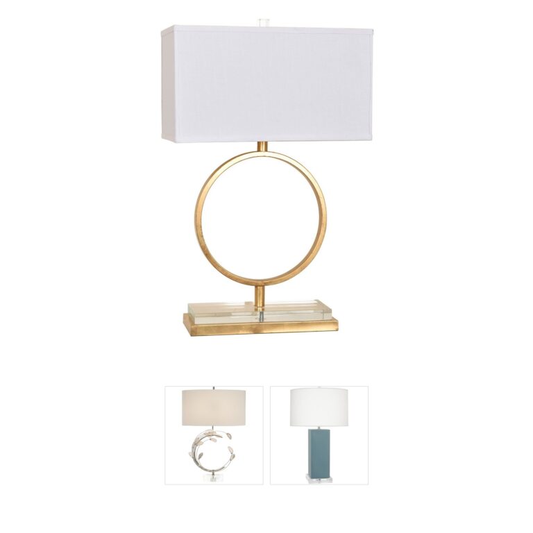Crestview Collection Aldrich Gold Leaf & Crystal Table Lamp