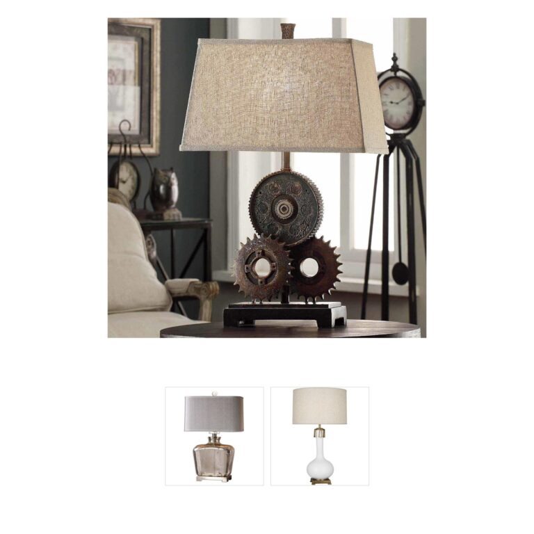 Crestview Collection Gears Antique Metal Industrial Table Lamp