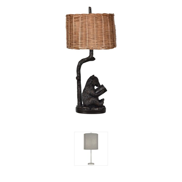 Crestview Collection Bear Knowledge Bronze Resin Table Lamp