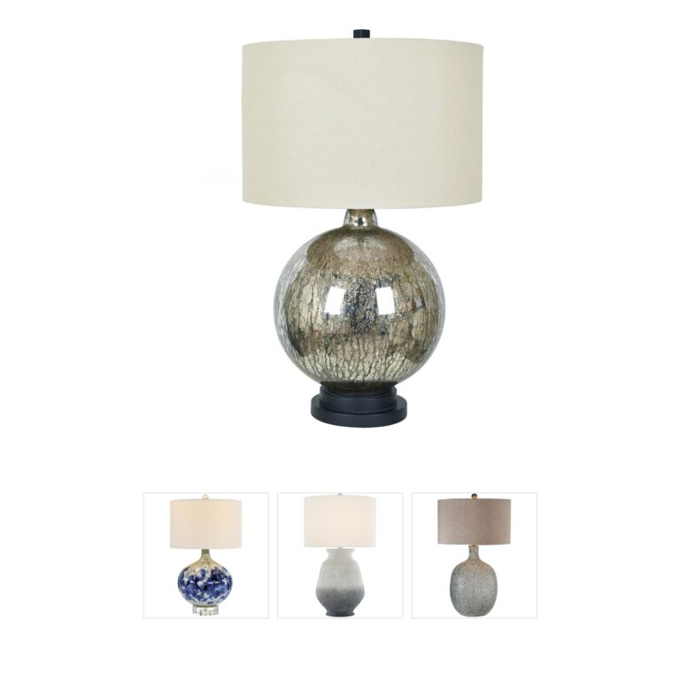 Crestview Collection Dawkins Antique Mercury Glass Table Lamp