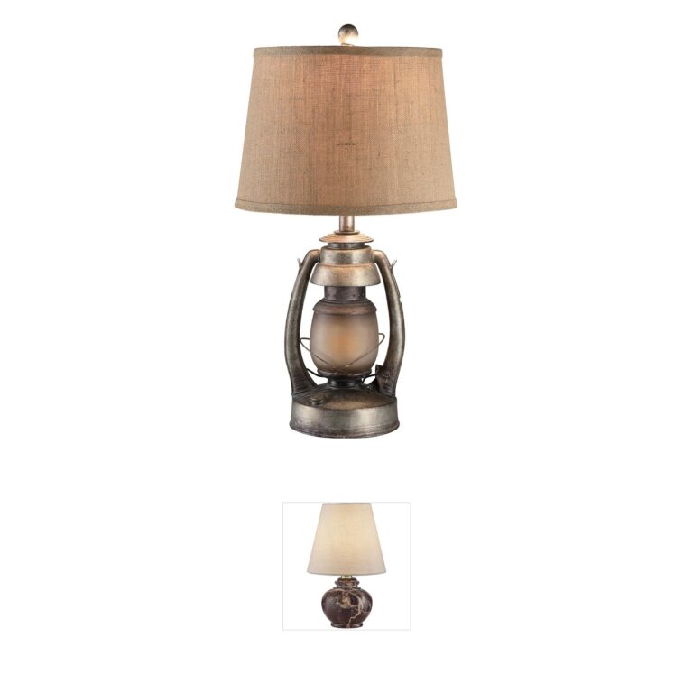 Crestview Collection Oil Lantern Resin Table Lamp