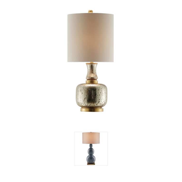 Crestview Collection Harper Mercury & Gold Leaf Table Lamp