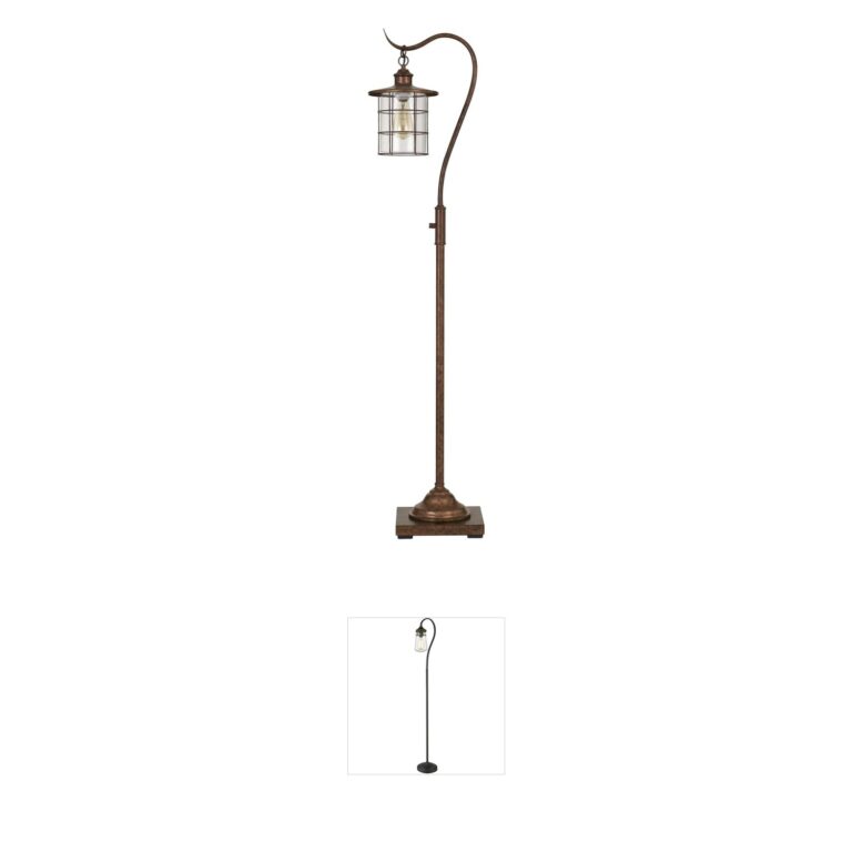 CAL Lighting Silverton Rust Metal Task Floor Lamp