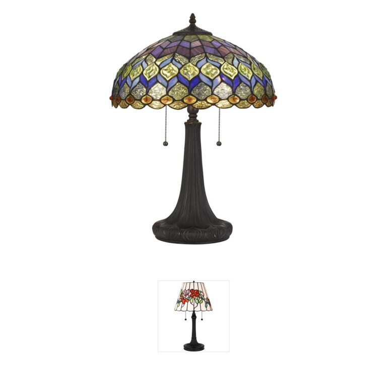 CAL Lighting Tiffany Dark Bronze Table Lamp