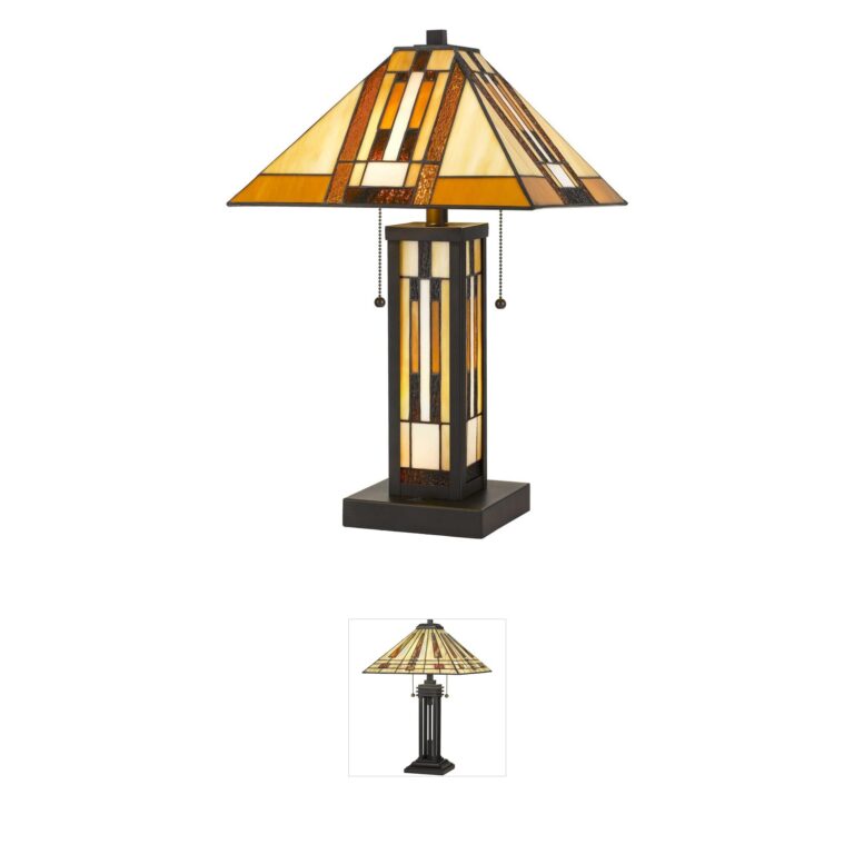CAL Lighting Tiffany Dark Bronze Table Lamp