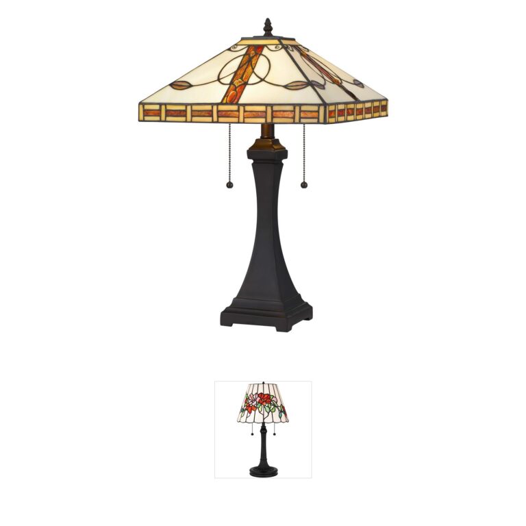 CAL Lighting Tiffany Dark Bronze Table Lamp