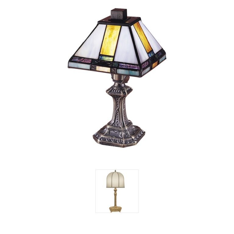 Dale Tiffany Evelyn Antique Brass Table Lamp