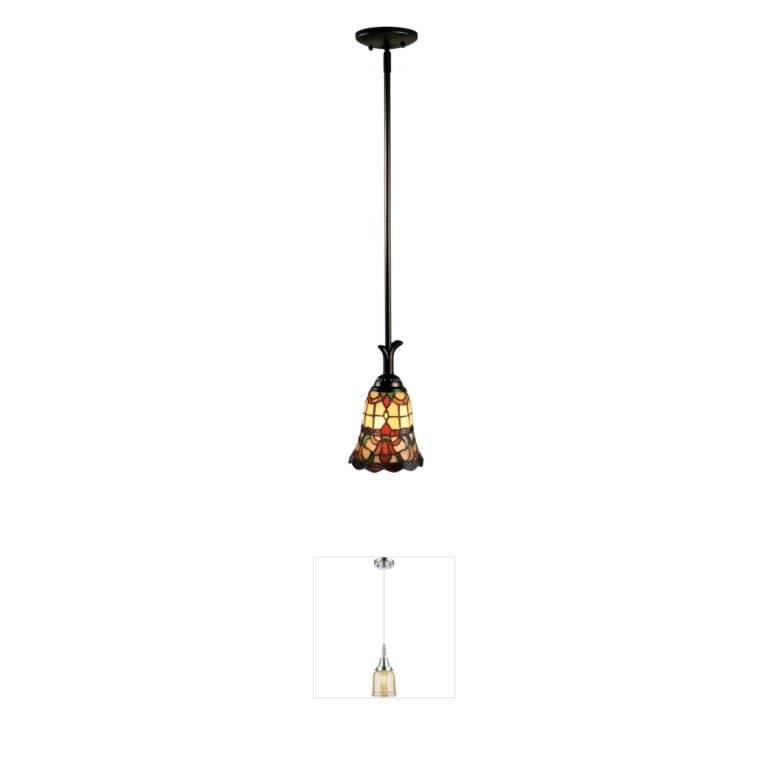Dale Tiffany Evelyn Collection Mica Black Mini Pendant