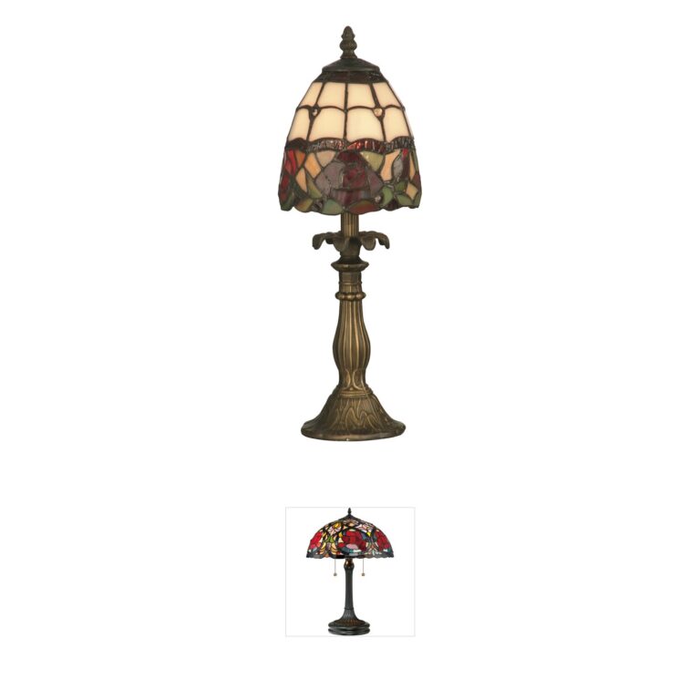 Dale Tiffany Evelyn Antique Brass Table Lamp
