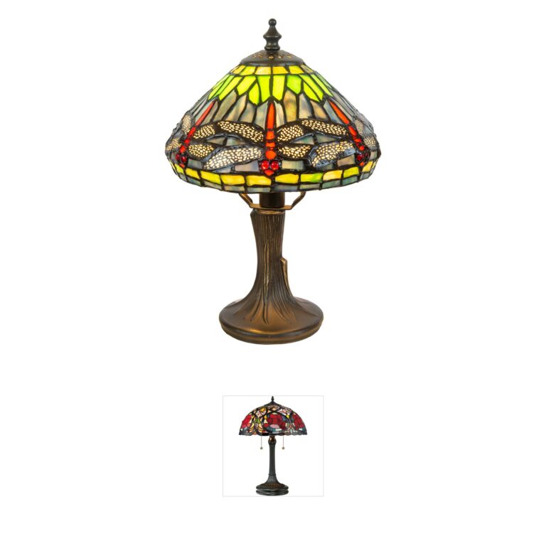 Dale Tiffany Evelyn Antique Brass Table Lamp