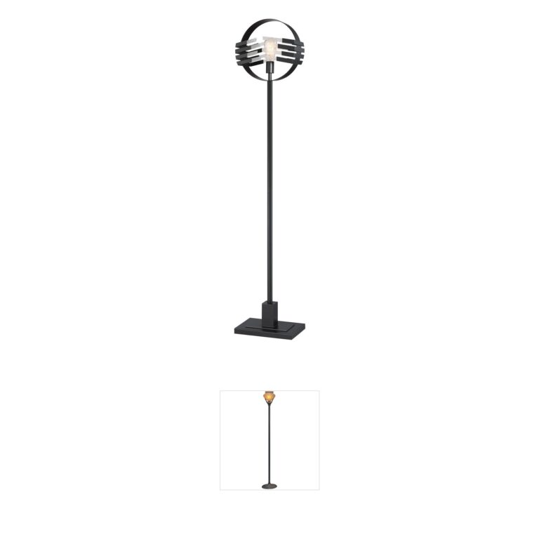 Lite Source Brisbane Matte Black Metal Floor Lamp