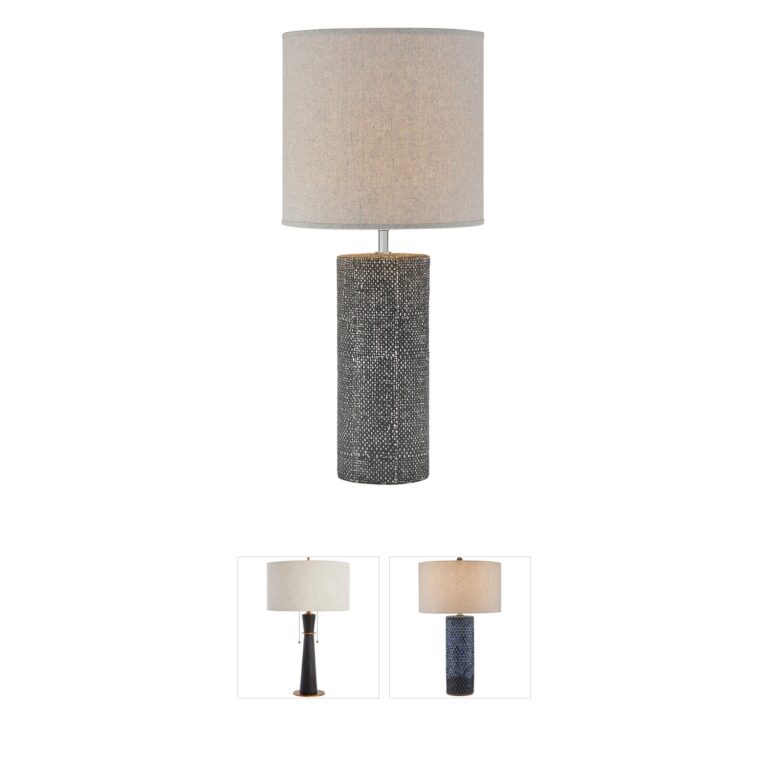 Lite Source Dustin Ceramic Table Lamp - Grey