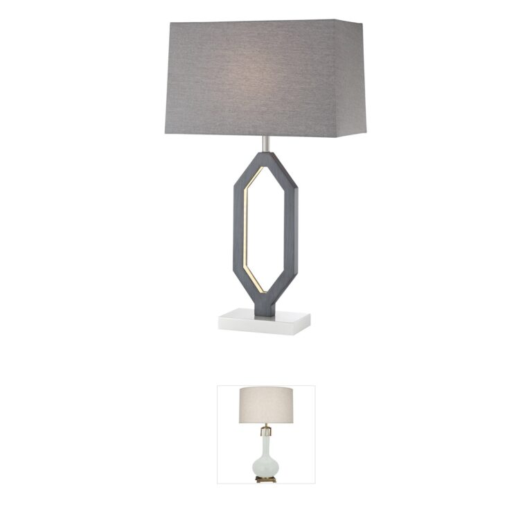 Lite Source Desmond Charcoal Grey Metal Table Lamp
